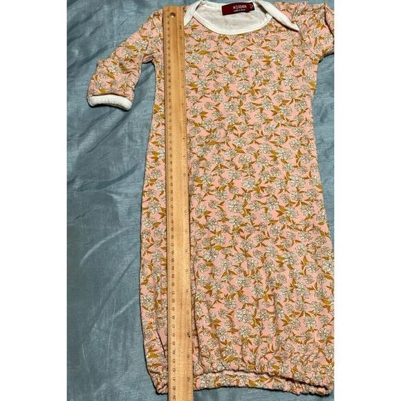 MilkBarn Daisy Bamboo Newborn Gown Sleeper Onesie Girls 0-3 Months - Picture 5 of 8